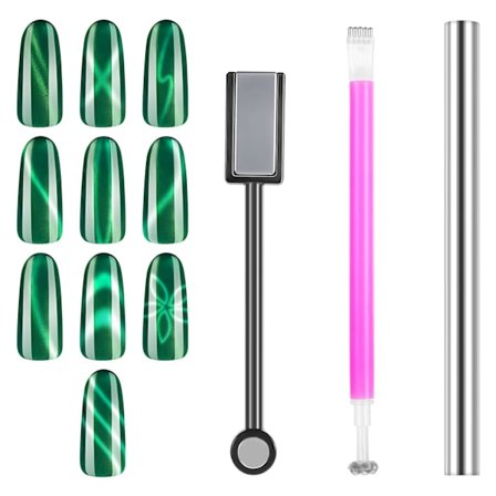 3 st Kat Eye Gel Nagellackstavar Kat Eye Nagelpenna Dubbelhuvud Kat Eye Gel Nagelkonst Pinnar Verktygsset Stark Sugbräda Nagel Manikyr Design för W