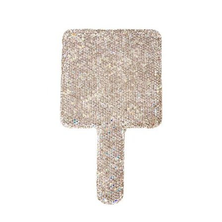 Rhinestones Håndholdt Speil Håndspeil med Håndtak Kompakt Reise Kosmetisk Speil Mote Toalettbord Speil Gaver til Kvinner