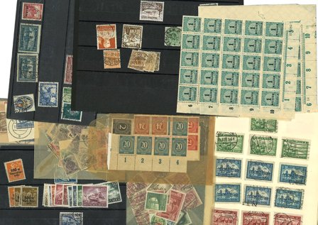 Tyske Rige - Samling i poser og på indstikskort