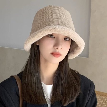 Fiskerhatte Plyshat KHAKI