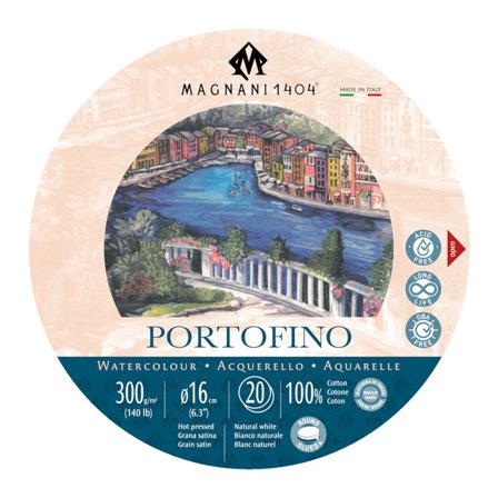 Magnani Aquarelblok Ronde Portofino 100% Katoen 300g 16cm 20 Sheets