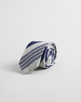 GANT - Stripete silkeslips til herre classic blue