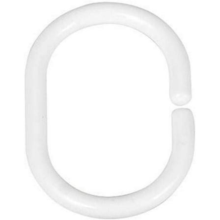 Suojusverhotangot 24 kpl - ovaali, muovi, 3 x 4,5 cm, valkoinen