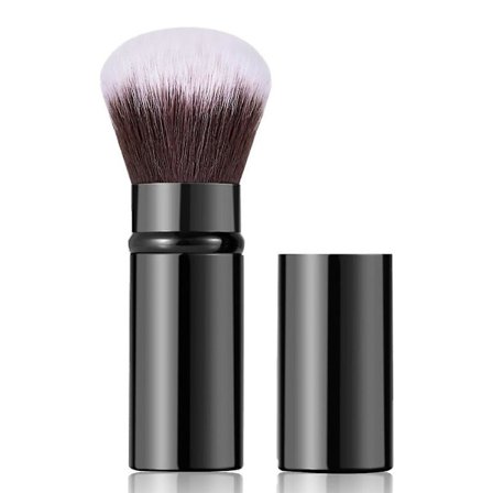 Udtrækkelige makeupbørster, Rejse-rouge børste, Makeupbørste med låg til blush