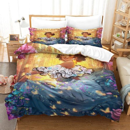 Magic Full House -17# Magic Full House Digital Printing Tredelt Sett Solid 90g Børstet Dynetrekk Putevar Logo