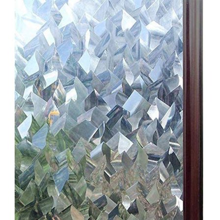 Vindue Privatlivsfilm, 3D Dekorativt Farvet Glas Vindue Film, Sta