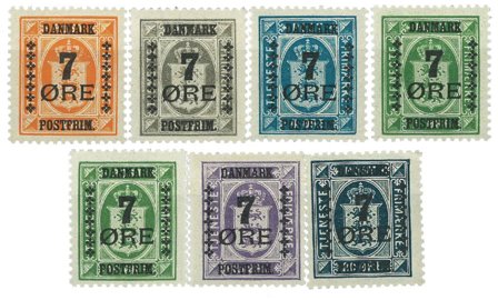 Danmark 1926 - AFA 160-166 - Ubrugt