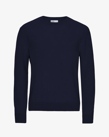 Classic Merino Wool Crew - Navy Blue S