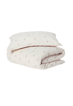 Garbo&Friends Seersucker Bed Set Junior Sängkläder Unisex Röd 120x140/ 40x60 cm