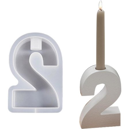 Numero muotti 1-4, DIY silikonimuotti, 3D käsintehdyt kynttilänjalka muotit, kipsimuotti, kynttilänjalka muotti