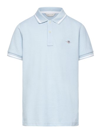 GANT Contrast Tipping Ss Pique Rugger - Blue - 170