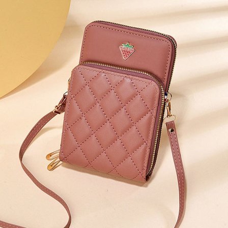 Skulderrem Taske Mini Telefon Taske MØRK PINK