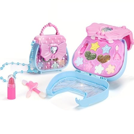 Sminke sæt til småbørn og piger - Legetøjssminke til skønhedssæt med taske