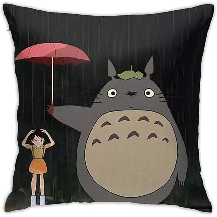 Bekvämt och hållbart Min-granne-totoro Mjuk Dekorativt fyrkantigt case Kuddfodral Örngott till vardagsrummet Soffa Sovrum med Invisi
