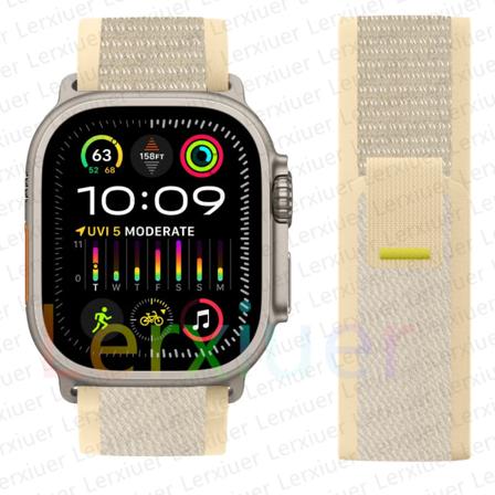 Trailrem för Apple Watch Ultra 2 band 49mm 44mm 45mm 40mm 41mm 38mm 42mm 45 44 mm armband iWatch series 8 9 7 6 5 3 se Starlight Starlight 38 40 41mm