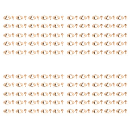 100 sæt svampe nitter stud 22mm DIY jern kegle pigge og nitter svampe spids hoved nitte stud til reparation tasker sko guld