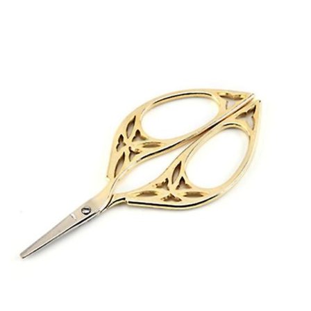 Stainless Steel Leaf Shape Scissors Handmade Tea Bag Scissors (gold)