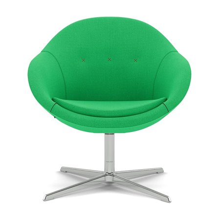 Varier Furniture Kokon Club - Green Wool - Chrome base