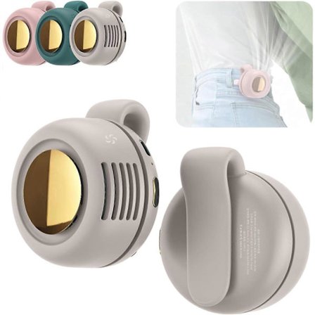 Portabel Tyst Mini Bladlös Fläkt med Klämma, Mini Fläkt med Klämma, 2025 Ny Justerbar 3-Hastighets Hängande Midjefläkt, För Utomhus & Resor & Kontor (