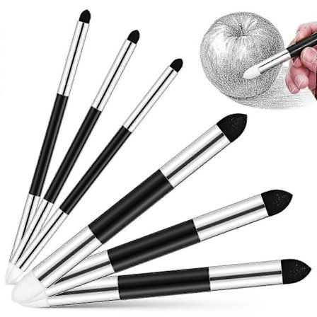 6 stk. blending pensel til tegning, blending svampepen, maling svamp, blending pen, blending stump til klasseværelset (LGL)