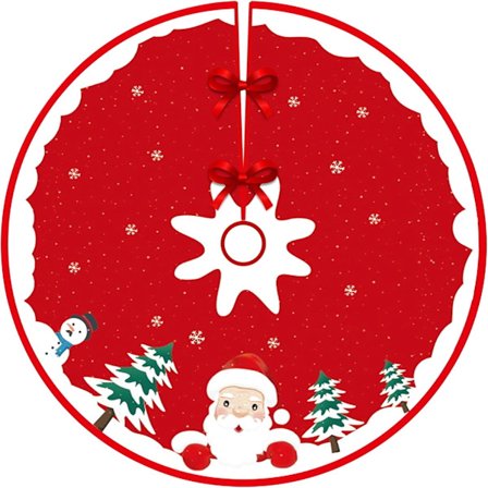 Joulukuusenalusmatto - 90 cm - Joulukuusen koristus - Joulupuku - Joulupukki - Kuusenpeite - Joulukoriste - Joulukuusen koriste