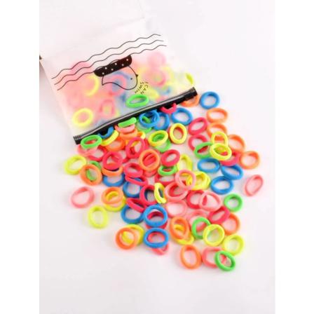 Pack Med 100 Hårsnoddar 9 Blandade Färger C:a 25~30 Mm