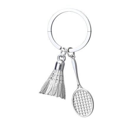 Sølv Badminton Ketsjer Nøglering X-450 - Stilfuld Sportgave