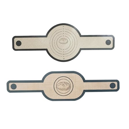 2 stk. Deig Bakematte Varmebestandig Non-Stick Silikon Brødslingsmatte Gjenbrukbar Brødmatte for Hjemmekjøkken