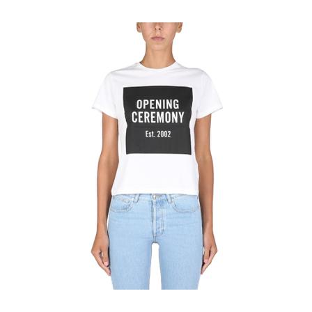 Opening Ceremony Crew Neck T-Shirt Hvid, Dame T-shirts