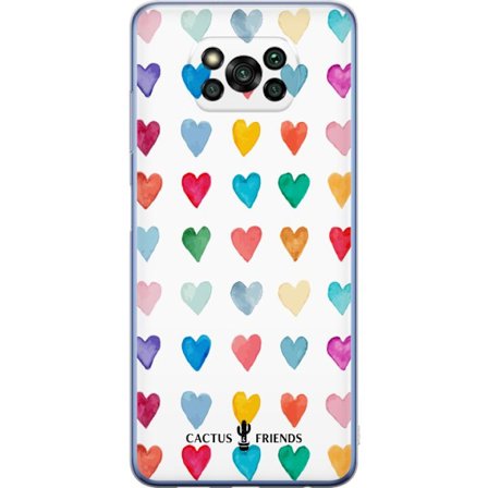Yhteensopiva Puhelinkuori Xiaomi Xiaomi Poco X3 Pro Cactus and Friends - Watercolor Love Grid