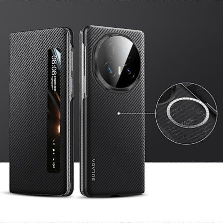 SULADA Kevlar 600D Teksturert Smart Vindu Lær Telefondeksel for Honor Magic V5