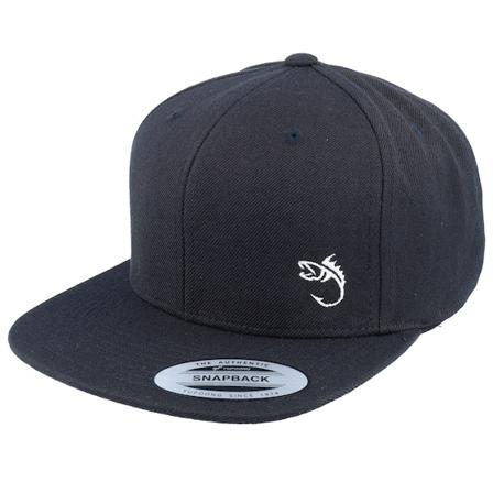 Skillfish - Noir snapback Casquette - White Fish Hook Logo Black Snapback @ Hatstore