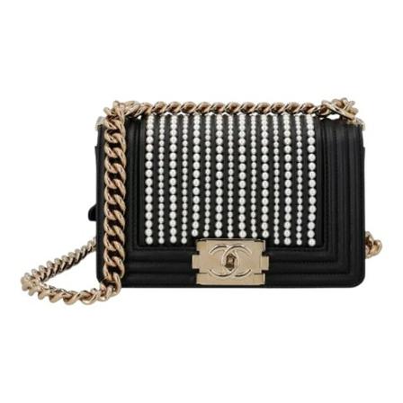 Chanel Vintage, Pre-owned Leather chanel-bags Zwart, Dames, Maat:ONE Size