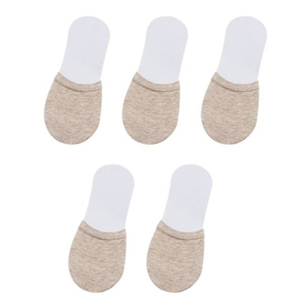 5 par forfotsokker, halv fot, tådeksel KHAKI