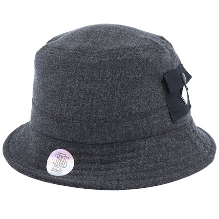 Djinns - Preto bucket Chapéu - Woolmelange Black Bucket @ Hatstore