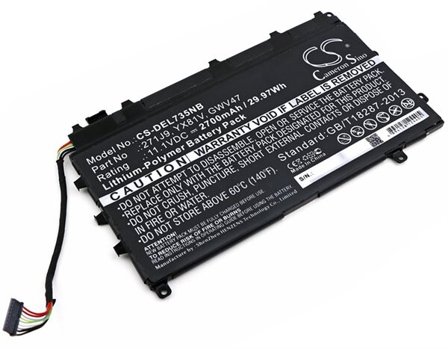 Batteri til bærbar PC for DELL Latitude 7350, Latitude 13 7000 og andre.