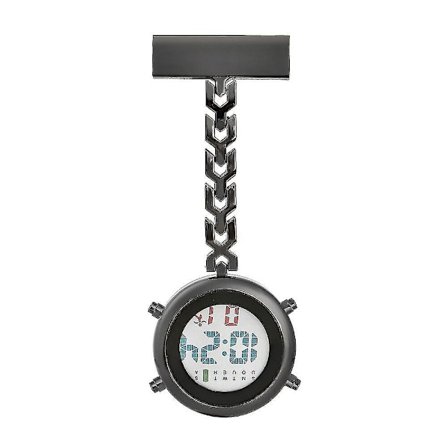 Sykepleier Lapel Pin Klok Hengende Medisinsk Doktor Lommeklokke Lommeklokke Multifunksjonell Metall Elektronisk Digital Visning