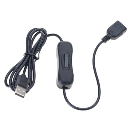 USB-jatkokaapeli virtapainikkeella matkatallentimelle ja LED-pöytävalaisimelle