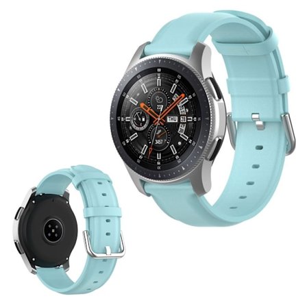 Genuine leather watch band for Samsung and Huawei watch - Baby Blue