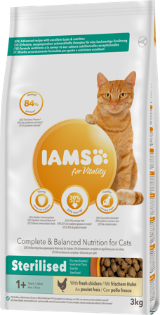 Iams - Katt Adult Sterilisert 3 kg - Katt - Kattefôr & kattemat - Tørrfôr for katt - ZOO.no