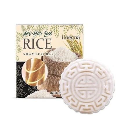 Hoegoa ris-schampo rengör skonsamt och ger näring till hårbotten, återfuktar och återfuktar håret och gör det mjukt och starkt