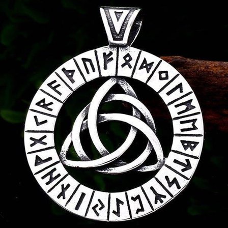 Hängsmycke - Nordisk mytologi - Keltisk knut med runor