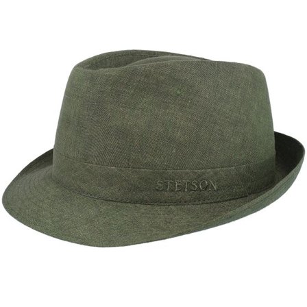 Stetson - Grön trilby Hatt - Linen Olive Trilby @ Hatstore