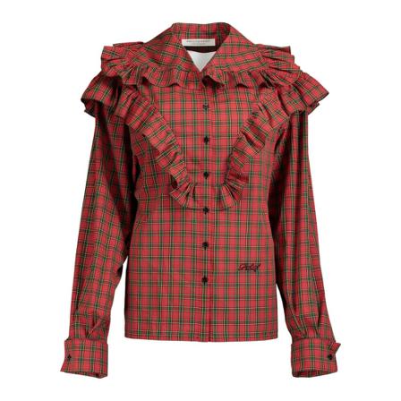 Philosophy di Lorenzo Serafini Scottish paintings shirt Ruches Rød, Dame Skjorter