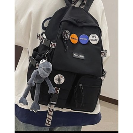 14 tum, svart, tjejers gymnasium tonåring college ryggsäck skola