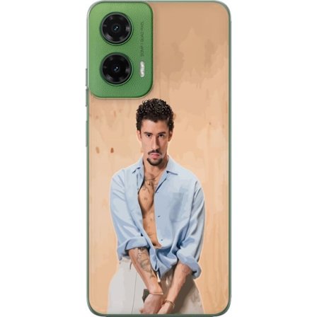 Yhteensopiva Puhelinkuori Motorola Moto G35 Bad Bunny Super Bowl-inspiroima grafiikka, jossa NFL-trofe ja San Franciscon silta urheilusuunnittelussa