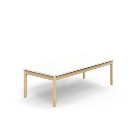 Tisch DECIBEL, 1800x800x530 mm, schalldämmendes HPL, weiß