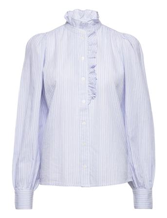 Benedicte Shirt Bluse Langermet Blå Lovechild 1979