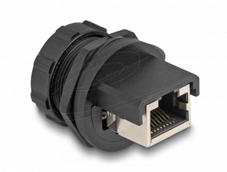 Delock RJ45 Cat.6A Coupler protective cap built-in install IP67