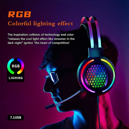 H500 Gaming Headset 7.1USB Over-Ear Stereo Gaming Headphone Mikrofon